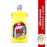 Lemon Max Ultra Lemon Liquid Dishwash (Yellow) – 500ml